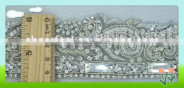 Garment accessories and beaded bridal trims for wedding dress