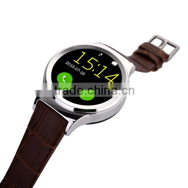 Round IPS screen bluetooth smart watch android wear and phone C803 smartwatch made in shenzhen support ios system