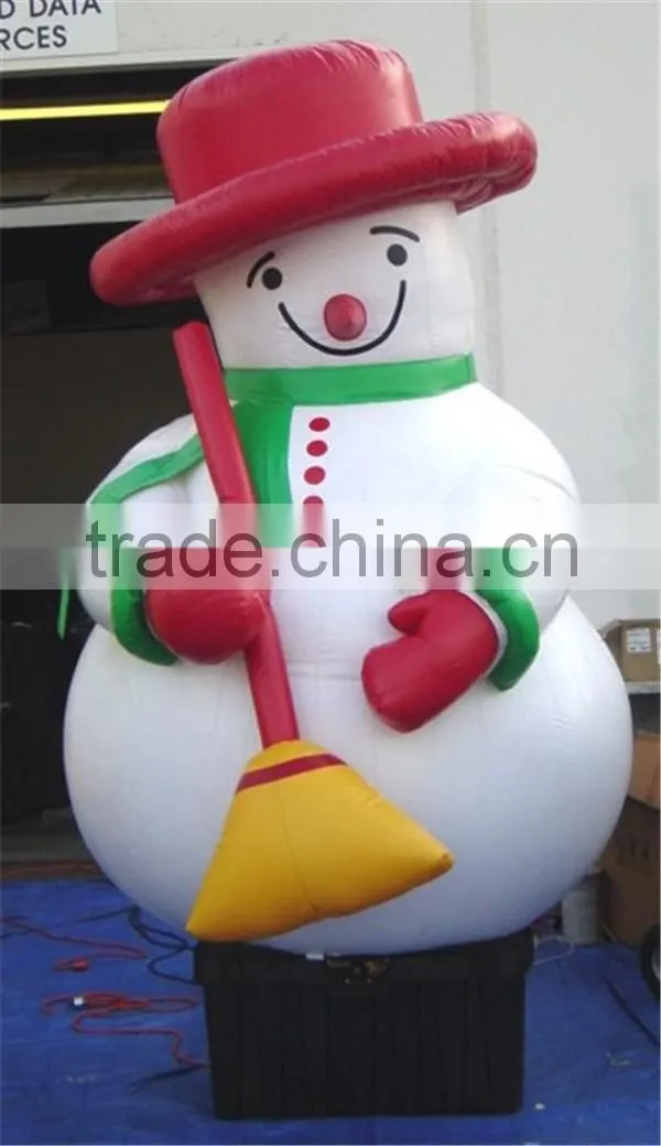 Christmas decorations christmas inflatable snowman with besom for sale