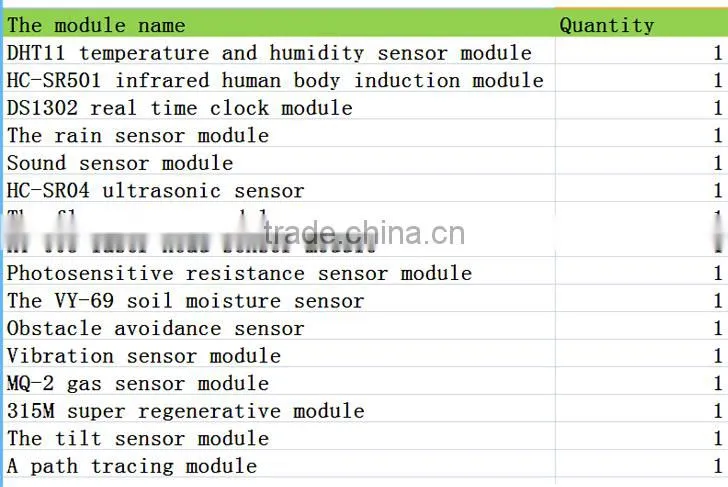 16PCS Raspberry pi 2 the sensor module package 16 kinds of sensor F222