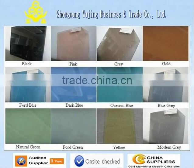 0.5-25mm all color float GLASS, reflective GLASS