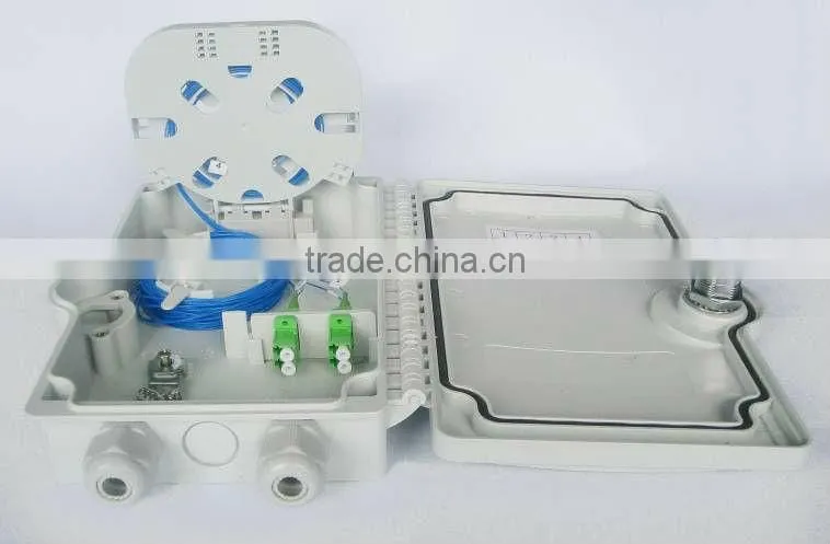 8 core optical fiber termination box with PC/ABS material