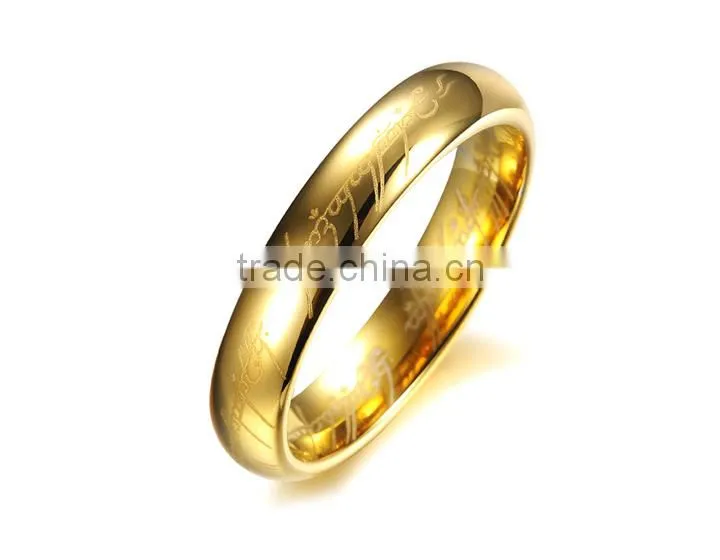 KSTONE The Lords of the Rings Gold Plated Couple Wedding Ring Tungsten Couple Rings