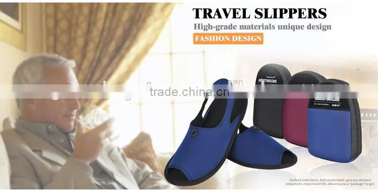 Authentic Business Portable Folding Travel Slippers Unisex Indoor Waterproof Material Slippers
