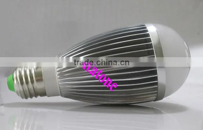 7W LED Bulb,2 year warranty Free shipping sale Polishing AC85-265V E27 B22 ,770LM,7*1w led lamp