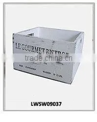 Handcraft Square Lid Vintage Galvanized Tin Storage Box