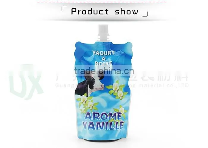 Hot sell color printing wholesale squeeze pouch with spout for baby liquid food in factory