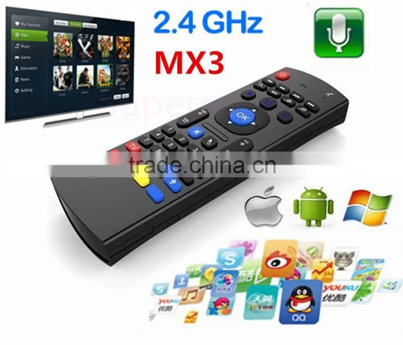 MX3 2.4g wireless 3D air mouse work for HTPC/Android TV box and smart TV