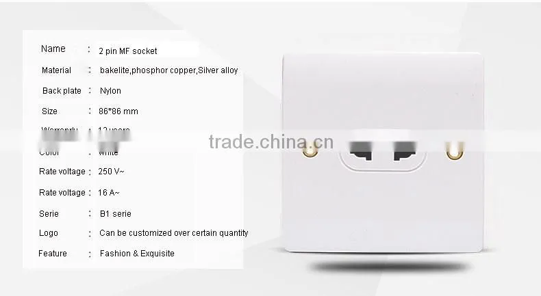 Cheap Price white two pin MF socket