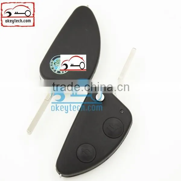 High Quatity Alfa car key alafa flip 2 button remote key shell car key for alfa flip remote key fob