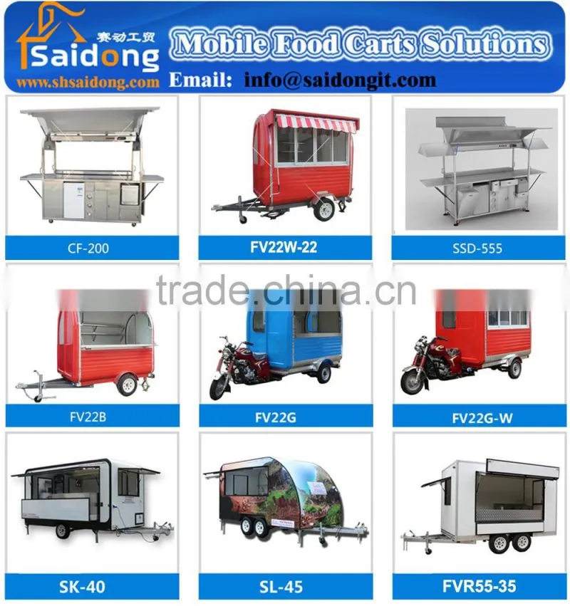 low cost mobile food kiosk machine/food trailer