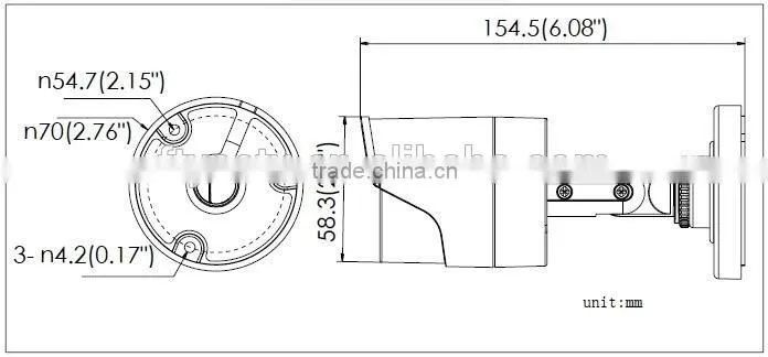 Apartments Security Systems DS-2CE16C2T-IR Turbo HD 720P Outdoor Mini IR Bullet Hikvision TVI