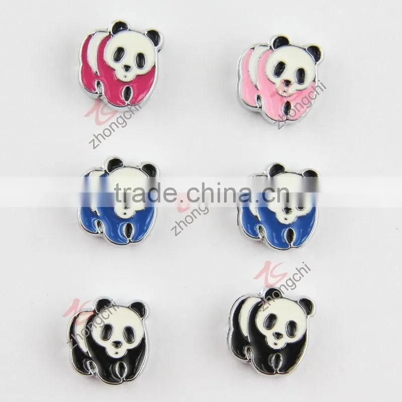 Panda slider charm bead fit leather bracelet (JP08)