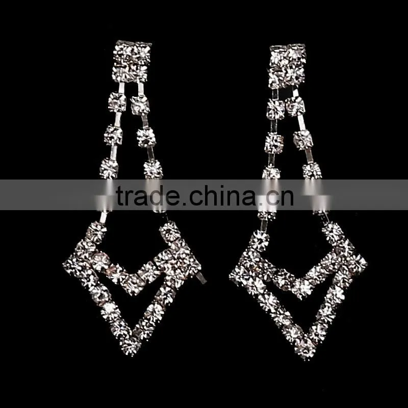 New Fashion silver tassels tiara necklace & earrings jewelry sets for women