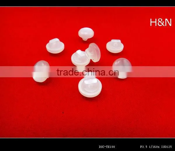 18L pearl effect resin mushroom shape shirt button