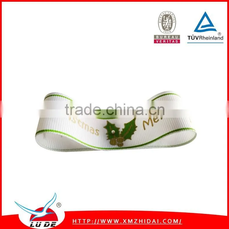 Sinicline Factory Made Green Christmas Ribbon for Christmas Tree Decoration