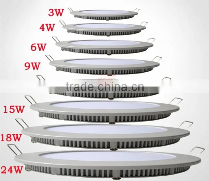 cheap price ce rohs apprvoal 3w 6w 9w 12w 15w 18w 24w round led panel light price