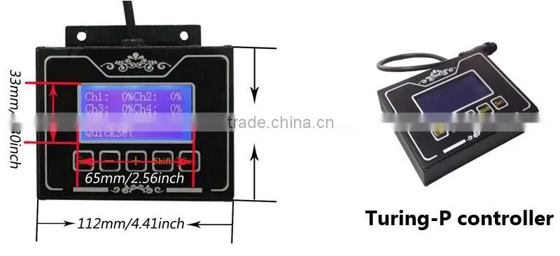 Wifi 40cm/15inch freshwater tank dimmable programmable Led aquarium light with turning-p controller,sunrise sunset lunar cycle