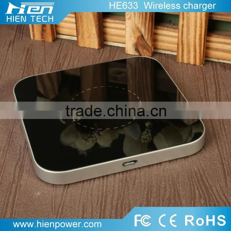 Qi universal Natural wood desktop table wireless charger for smart phones
