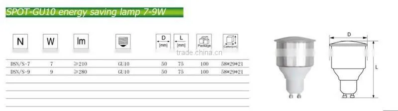 spot GU10 4W6W compact fluorescent lamp LED bulb OEM