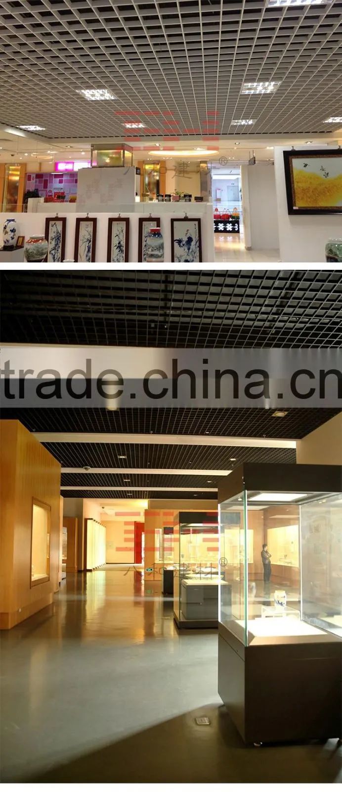 Fireproof suspended ceiling grid aluminum ceiling