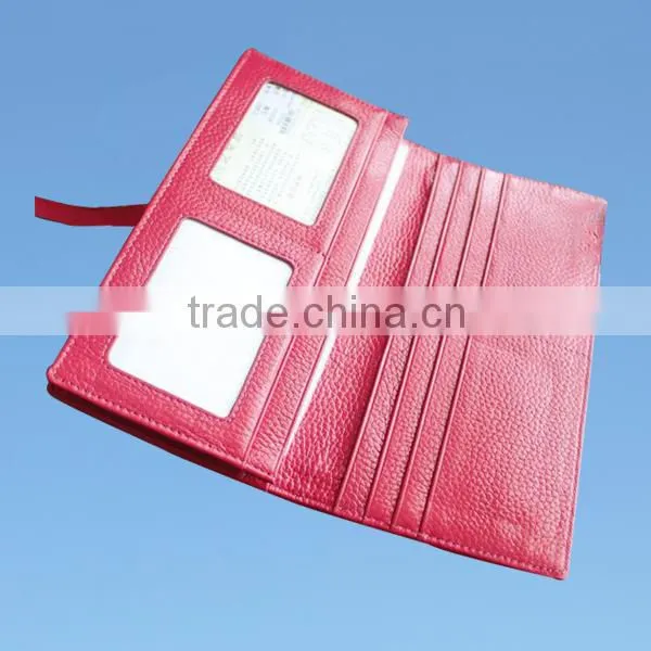 Chinese designer design genuine leather clutch purse for ladies with luxury appearance