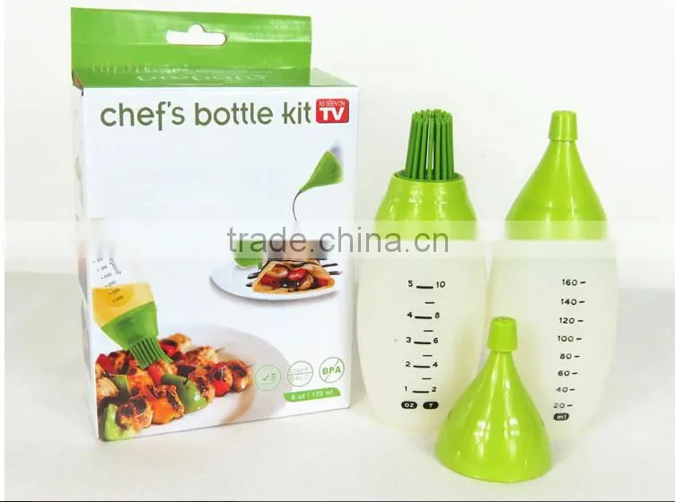 BBQ chef's oil bottle kit