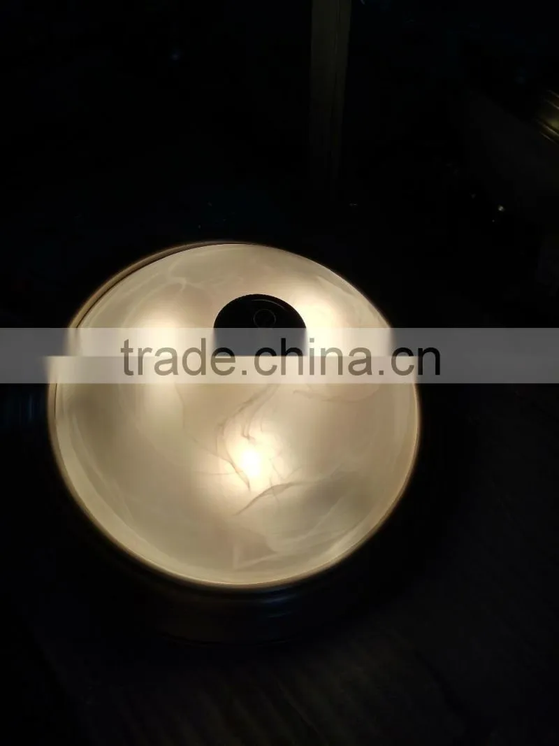 LED 15" Circles Flush Mount Ceiling brushed Nickel Fixture with glass shade 3*E26 UL,CE, ETL,ROHOS.