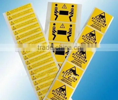 Custom Yellow Alert Sticks In Guangzhou custom made adhesive sticker