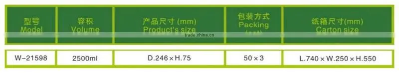 Disposable PP Big Round Food Container