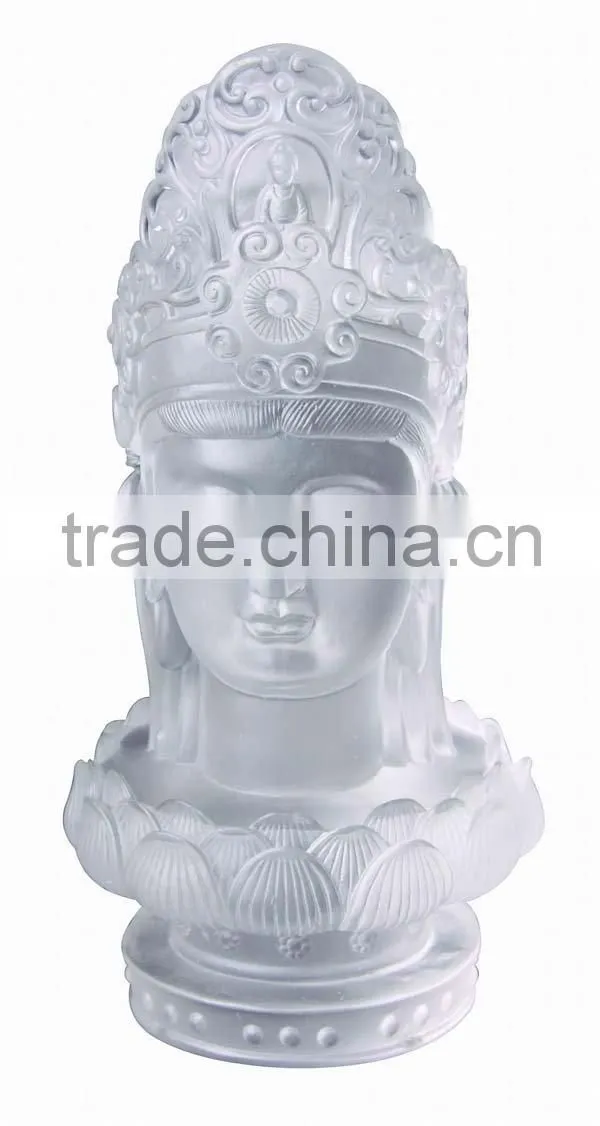 WF053 crystal kwan yin statues