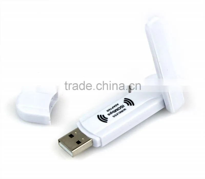 150Mbps WiFi wireless Network LAN Card Adapter USB + Antenna White