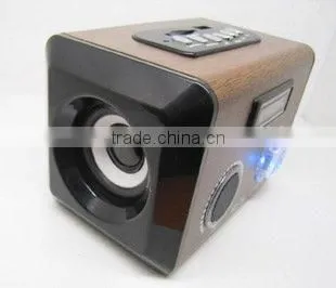 Wooden Mini Speaker,colorful LED light MD-96