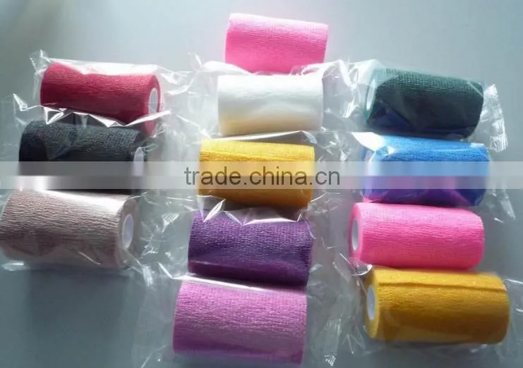 Non-woven cohesive elastic bandage with high quality horse cohesive bandage