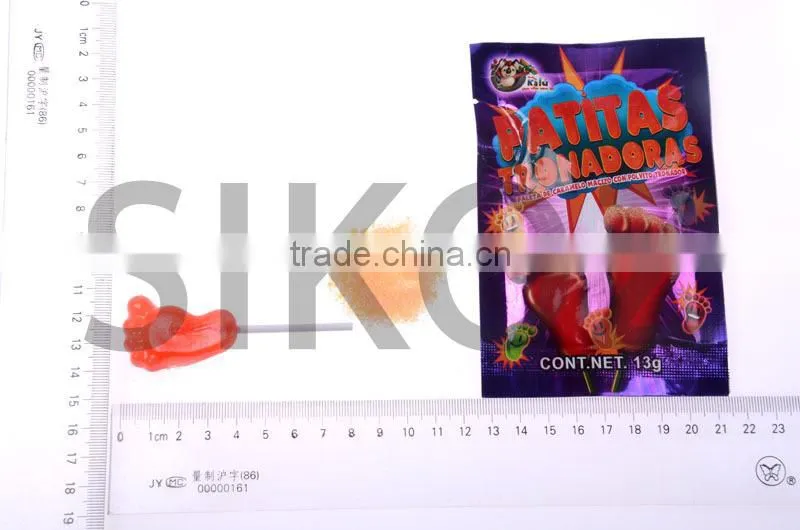 SIKOZ Brand SK-P321 Feet shape lollipop with popping candy