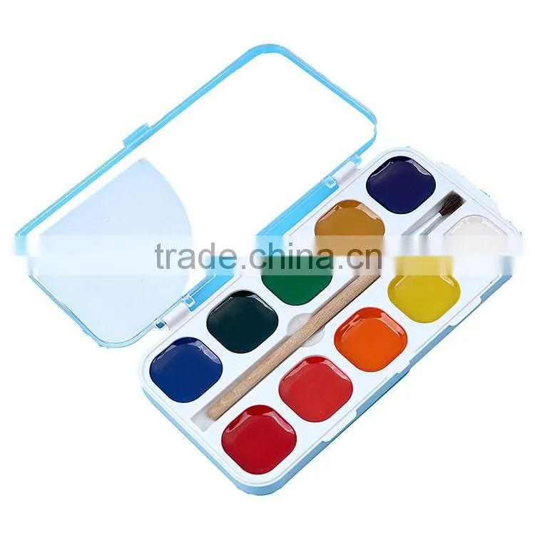 Wholesale Student's Art Material Semi Watercolor Paint, 10Color Paint Watercolot Palette