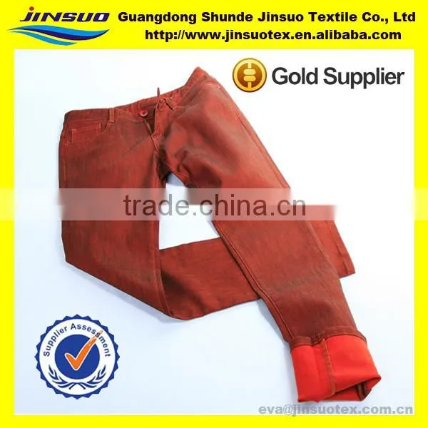 Sharp Colored jeans fabric denim fabric stock lot D005P