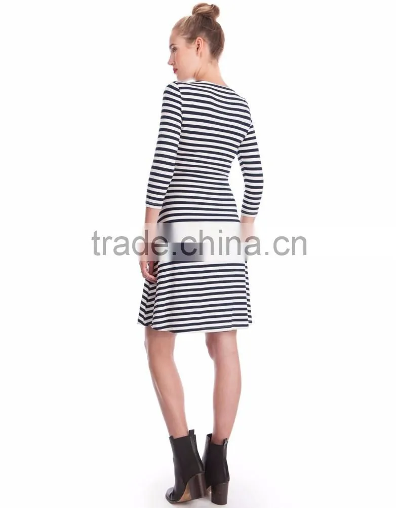 Slim Stripe Maternity Salwar Kameez Long sleeves