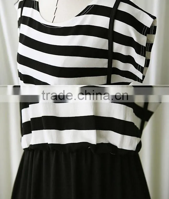 Slim Stripe Suspender Skirt Maternity Dresses Clothes For Pregnant Women