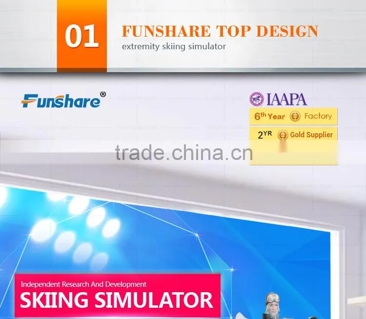 Indoor Coin-Operated Games Dynamic Simulator Skiing Machine Arcade Game Machine For Shopping Mall