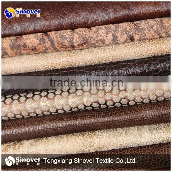 100% Polyester Suede Bonded Fabric with Long Fur