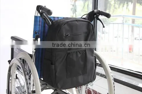 Topmedi Mesh Side Bag Power Electric Wheelchair Pannier Bag with Padded Loop Scooter Bag for Disabled
