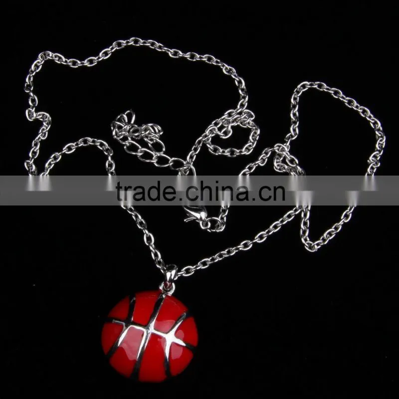 LCL-J3582 enamel soccer baseball volleyball basketball Fashion Necklace