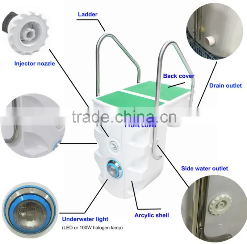 High performance wall mounting swimming pool water filter / integrated swimming pool filter