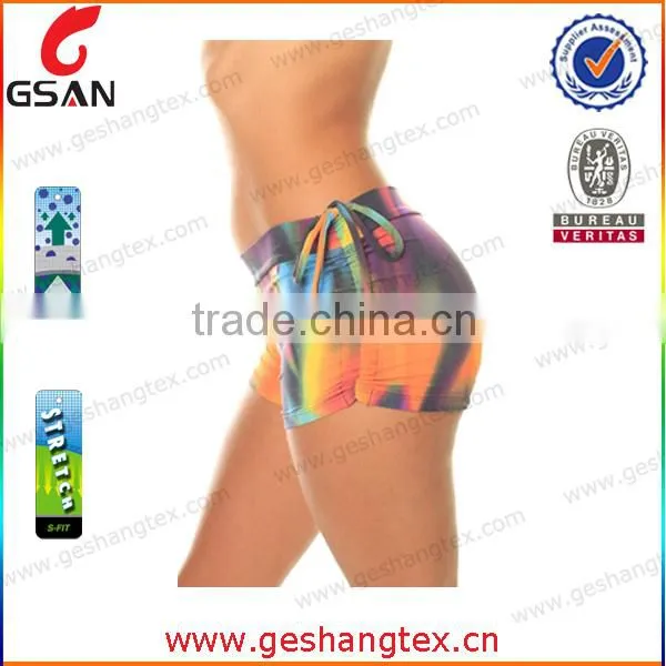 Sublimation printing dance shorts, quick dry dance wear