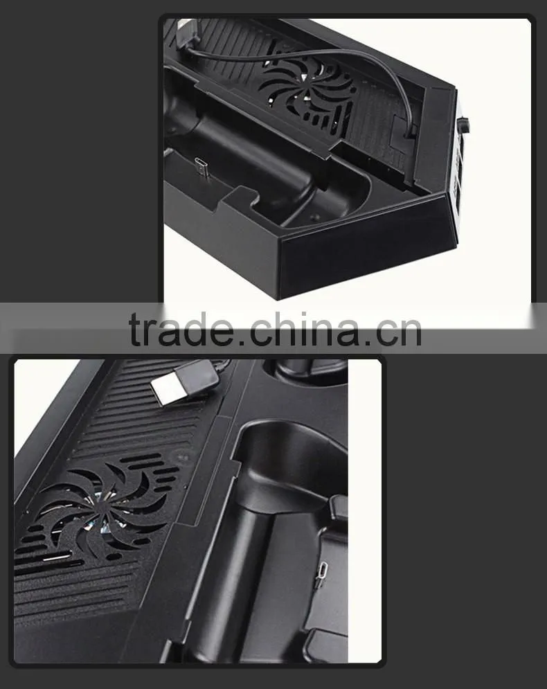 High Quality Cooling Fan Dual Charging Dock 3-Port USB Hub For PS4