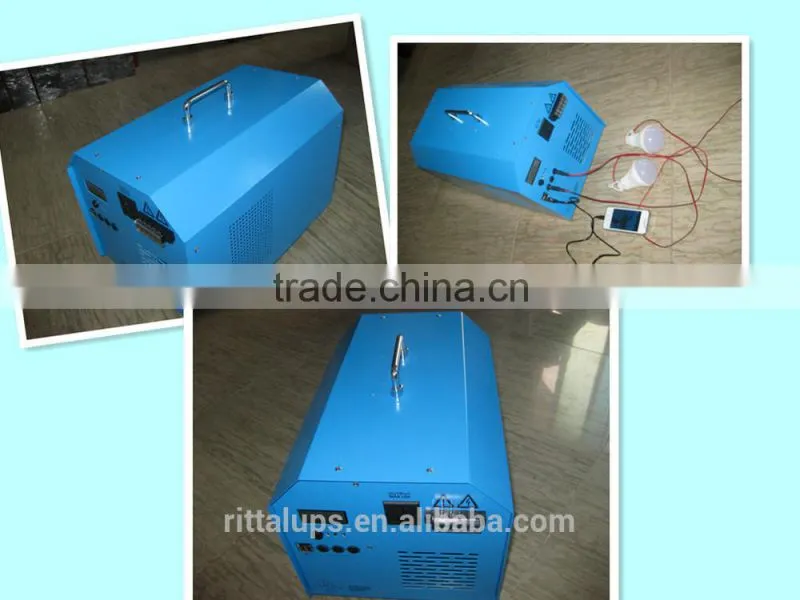 Portable 1000w solar panels system with built in solar controller inverter battery