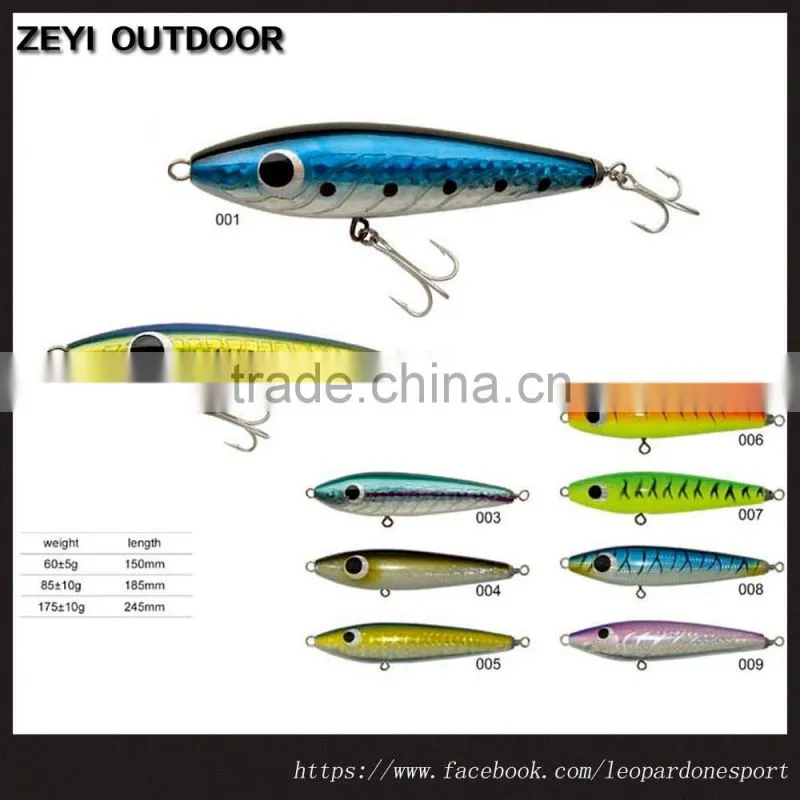 New Fishing Stickbait Popper Lure Wooden Bait For Sale