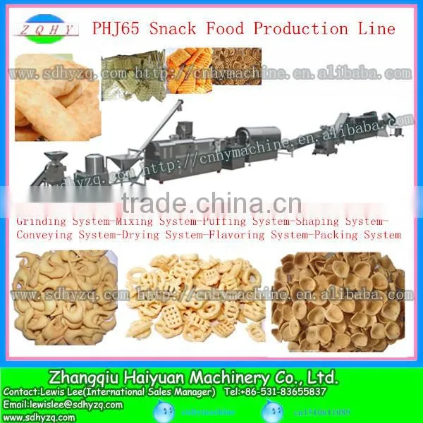 Jinan 100-150kg/h puffed snack machine ,snack food puffing machine