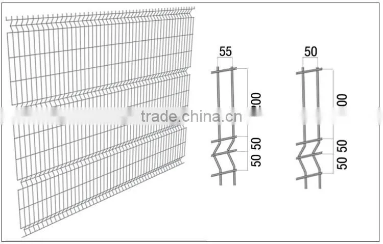 Factory Cheap Price 3d fence panel/ Welded wire mesh peach square round post Triangle Bending Fence Netting